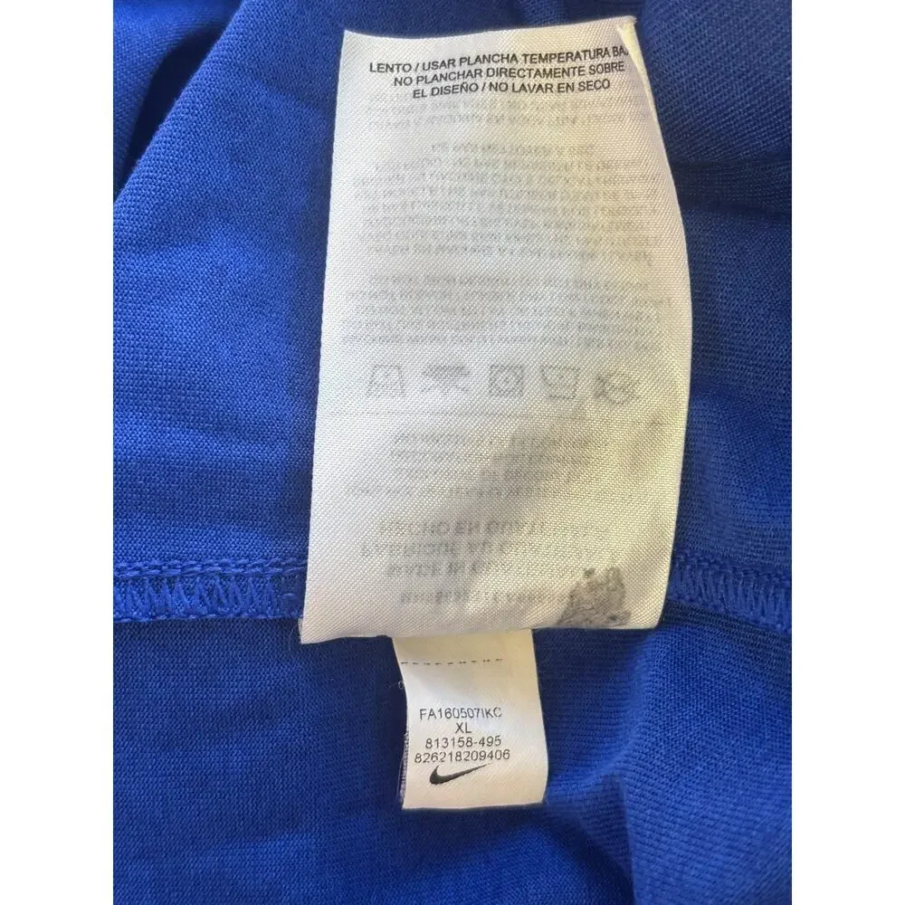 Chicago Cubs Shirt Mens Size XL Blue MLB Baseball Nike Dri Fit 2016 World Series